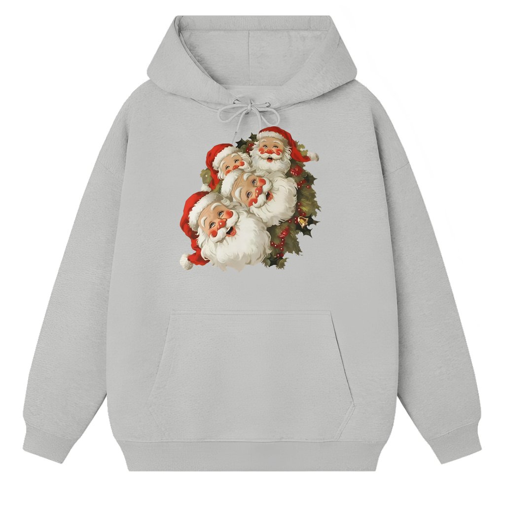 Cute Christmas Santa Hoodie – Christmas Gift for Women Drop Shoulder - front view