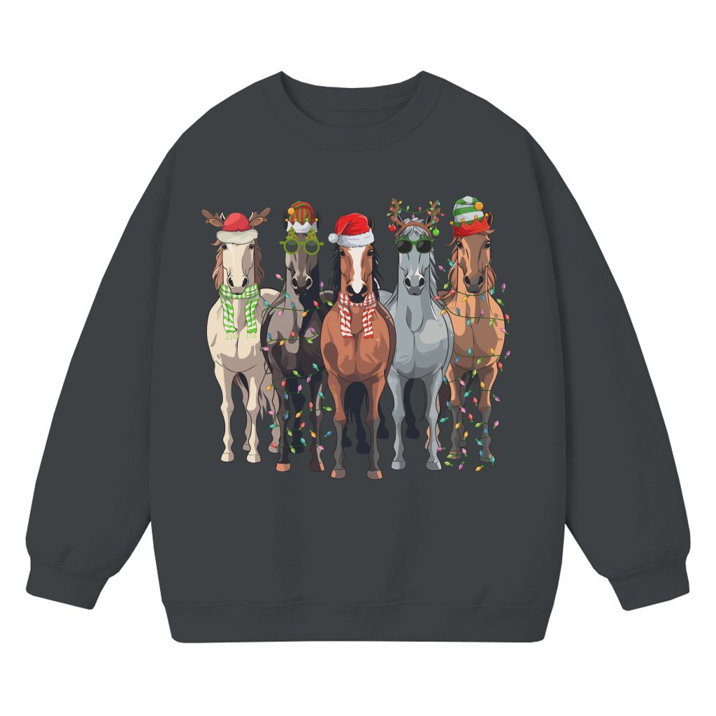 Cute Western Horse Sweatshirt – Christmas Gift for Horse Lover - front view