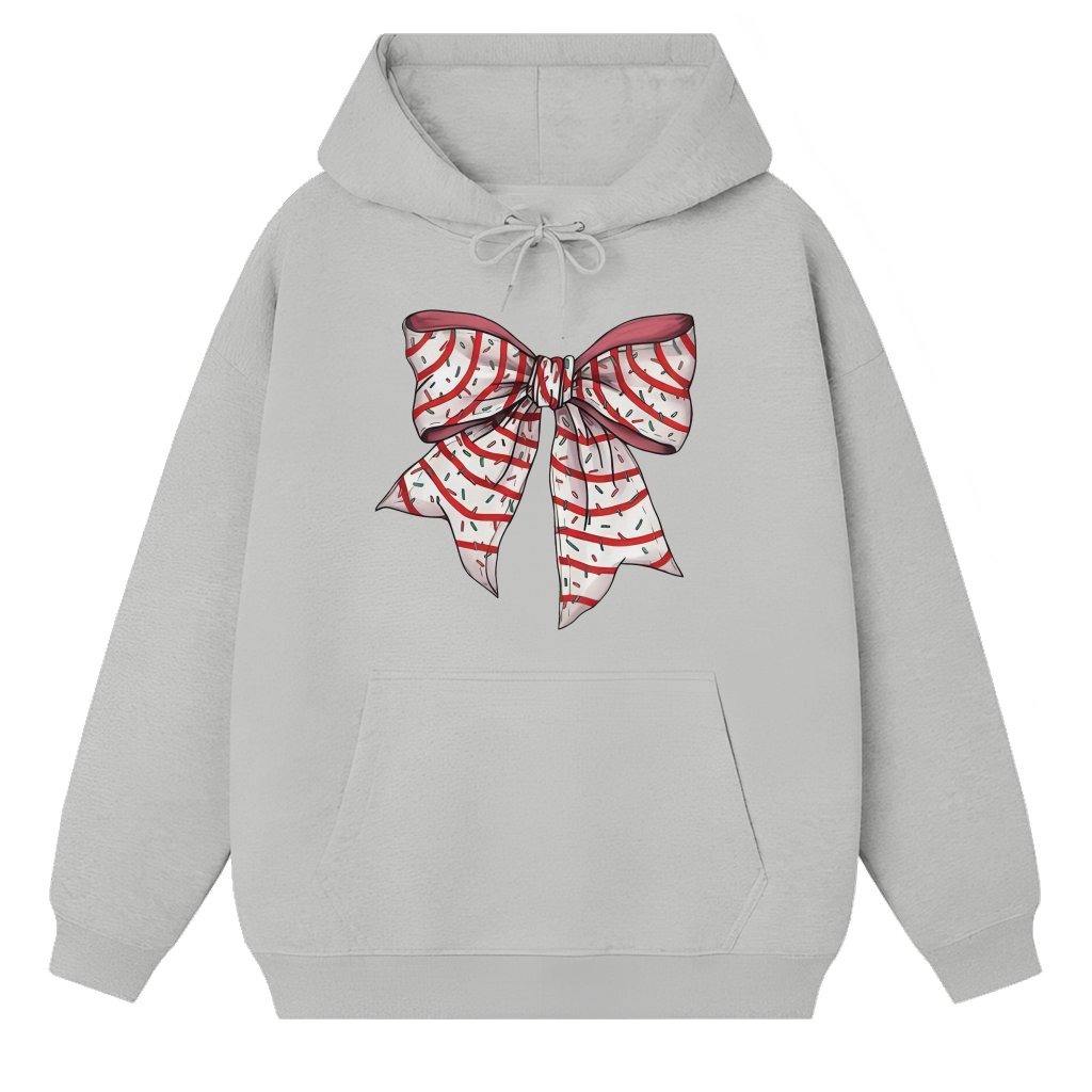 Christmas Cake Bow Hoodie – Christmas Gift for Men Women Cute - front view