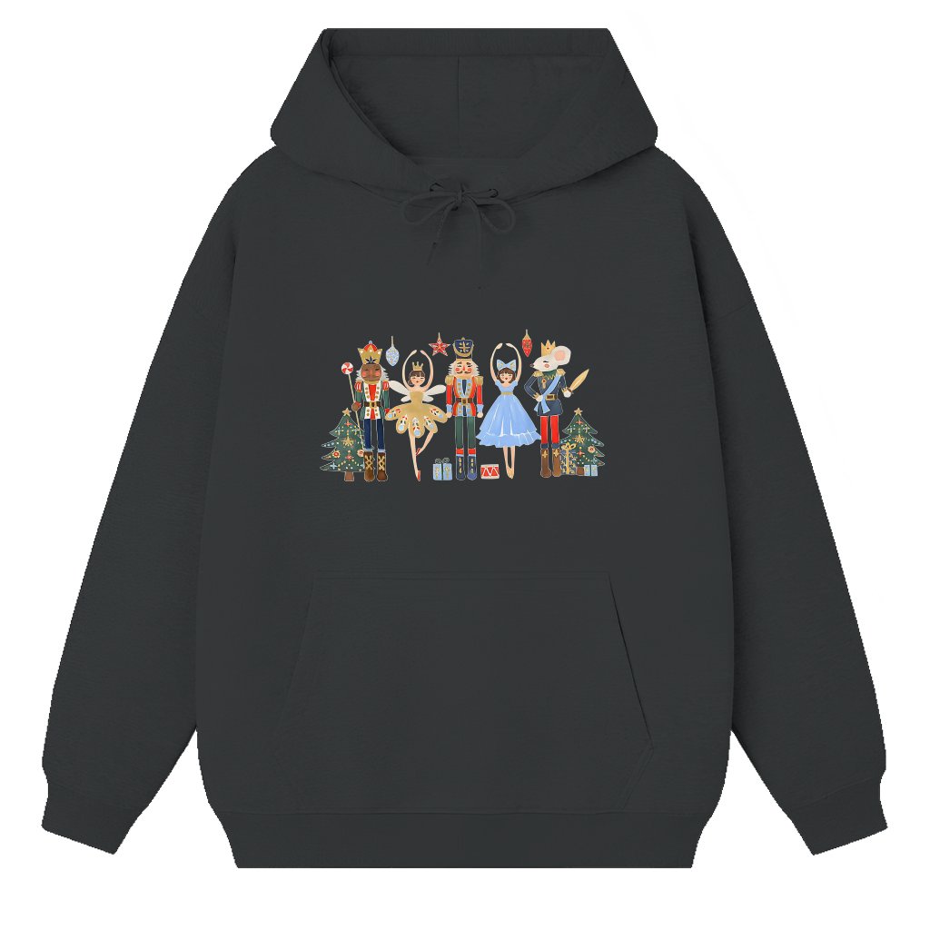 Nutcracker Hoodie – Christmas Gift for Ballet Lover Festive Ballet Tree Cute - front view