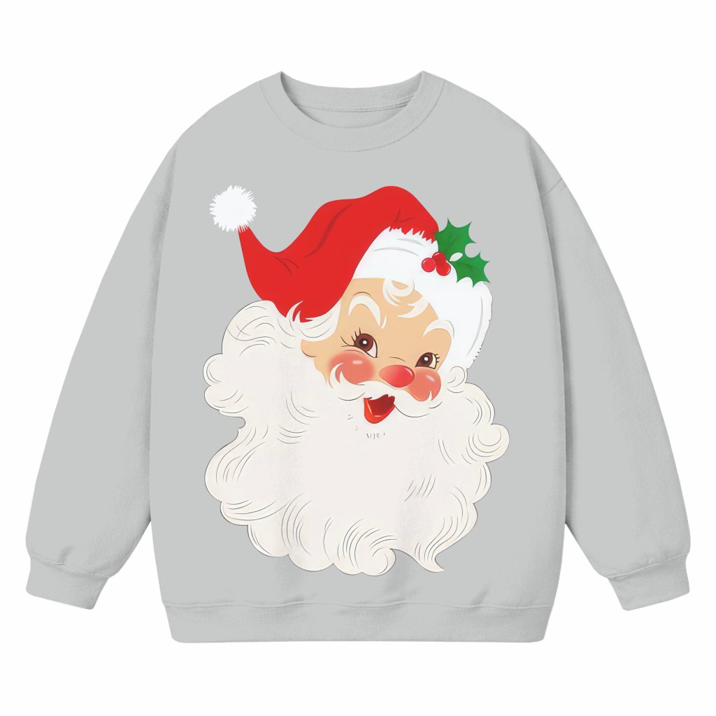 Santa Sweatshirt – Christmas Gift Funny Vintage Retro - front view