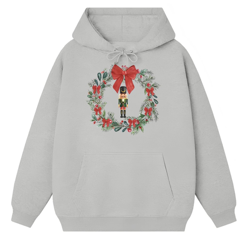 Nutcracker Hoodie Christmas – Gift for Men Women Festive Coquette Bow - front view