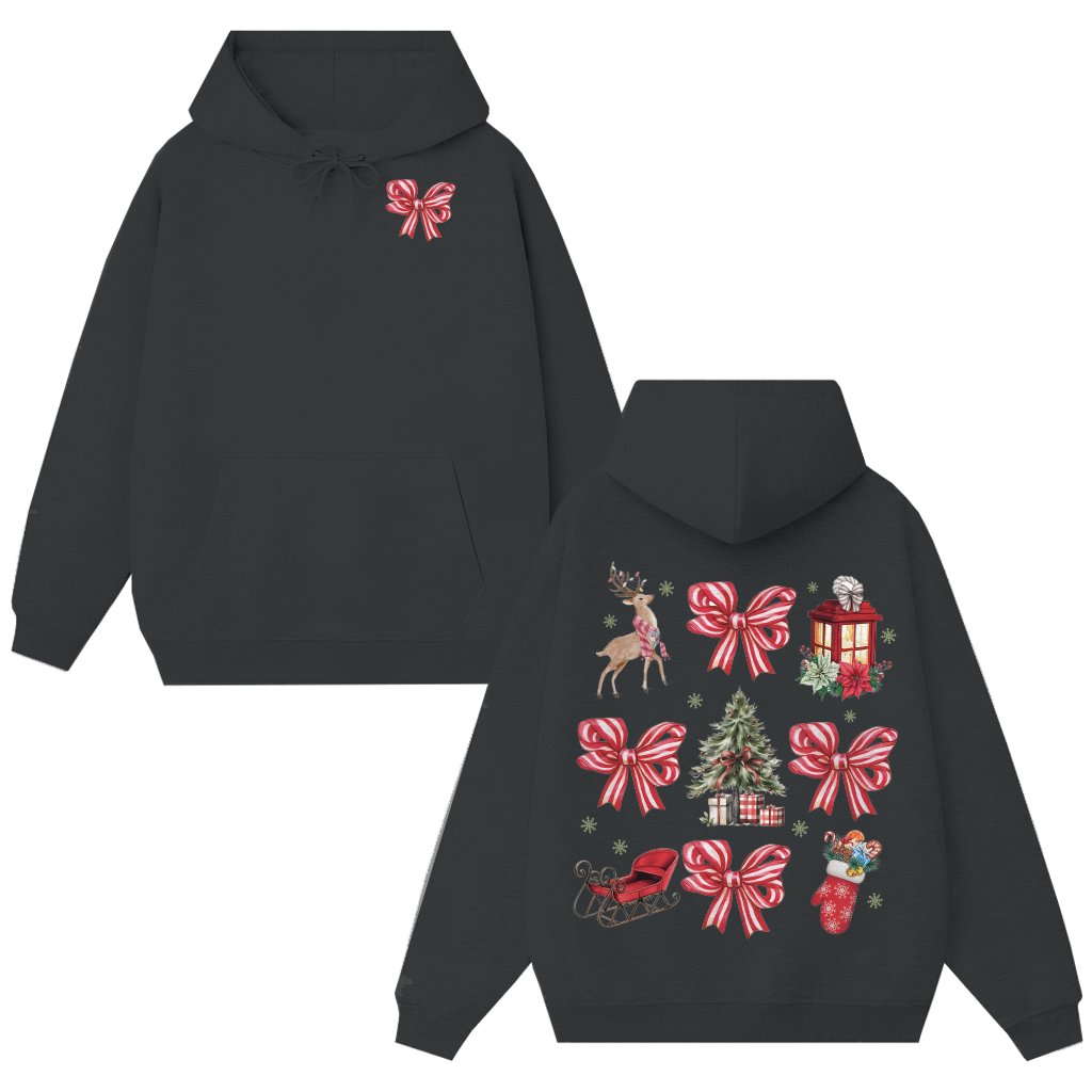 Cute Coquette Hoodie – Christmas Gift for Women Retro Style - front view