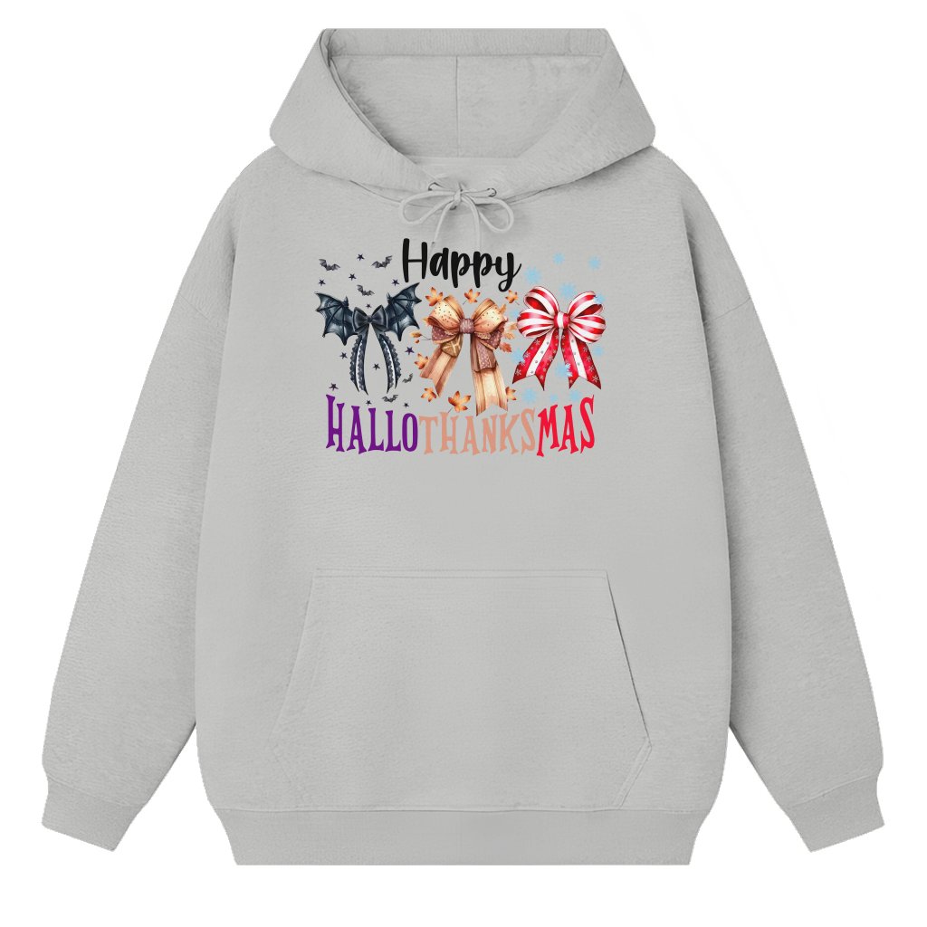 Coquette Bows Hoodie – Hallothanksmas Gift for Women Cute Trendy - front view