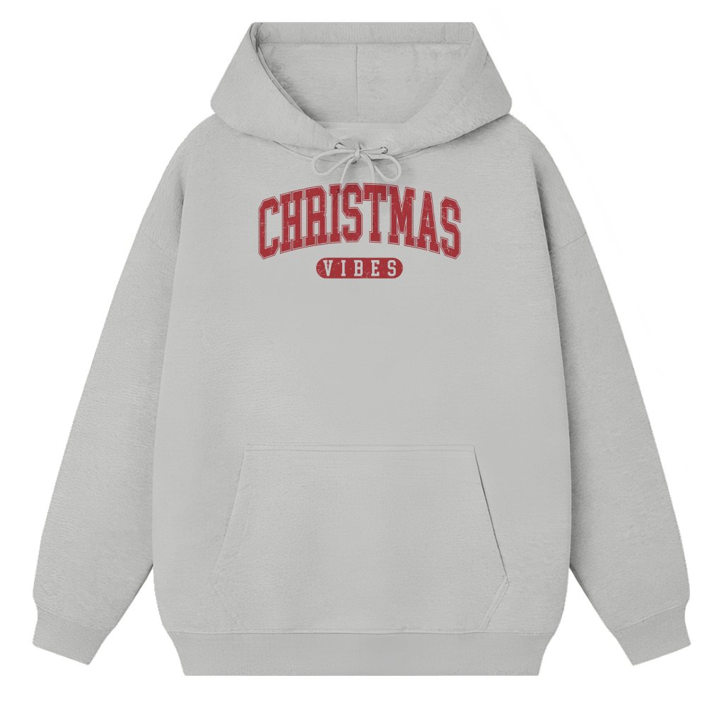 Retro Christmas Vibes Hoodie – Christmas Holiday Gift for Him Her - front view