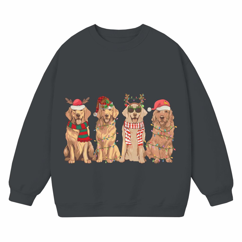 Cute Golden Retriever Sweatshirt – Christmas Gift for Dog Mom - front view