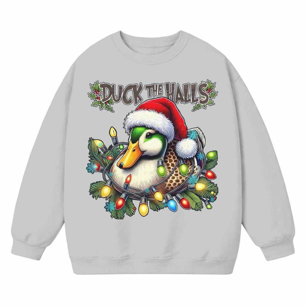 Funny Retro Mallard Duck Sweatshirt – Christmas Gift for Hunter - front view