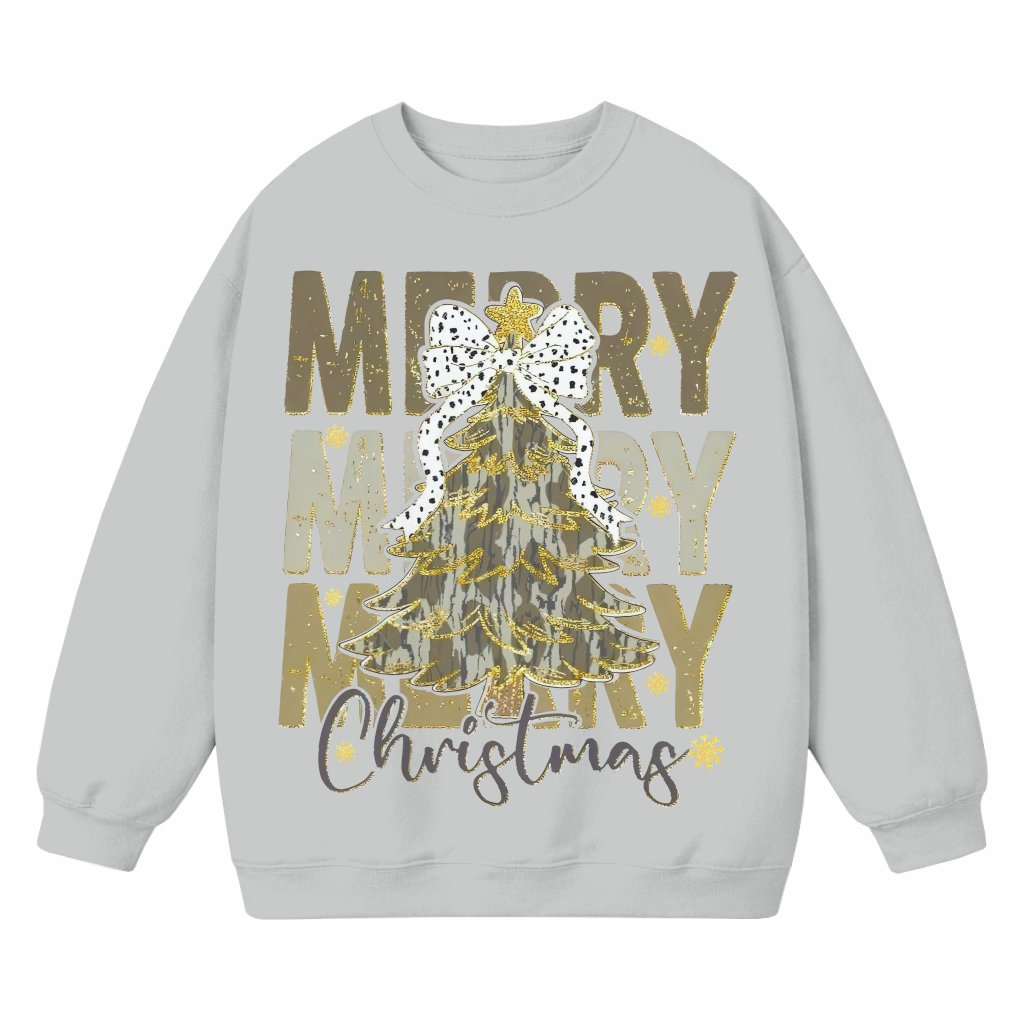 Coquette Camouflage Sweatshirt – Christmas Gift Retro Hunting Christmas Tree - front view