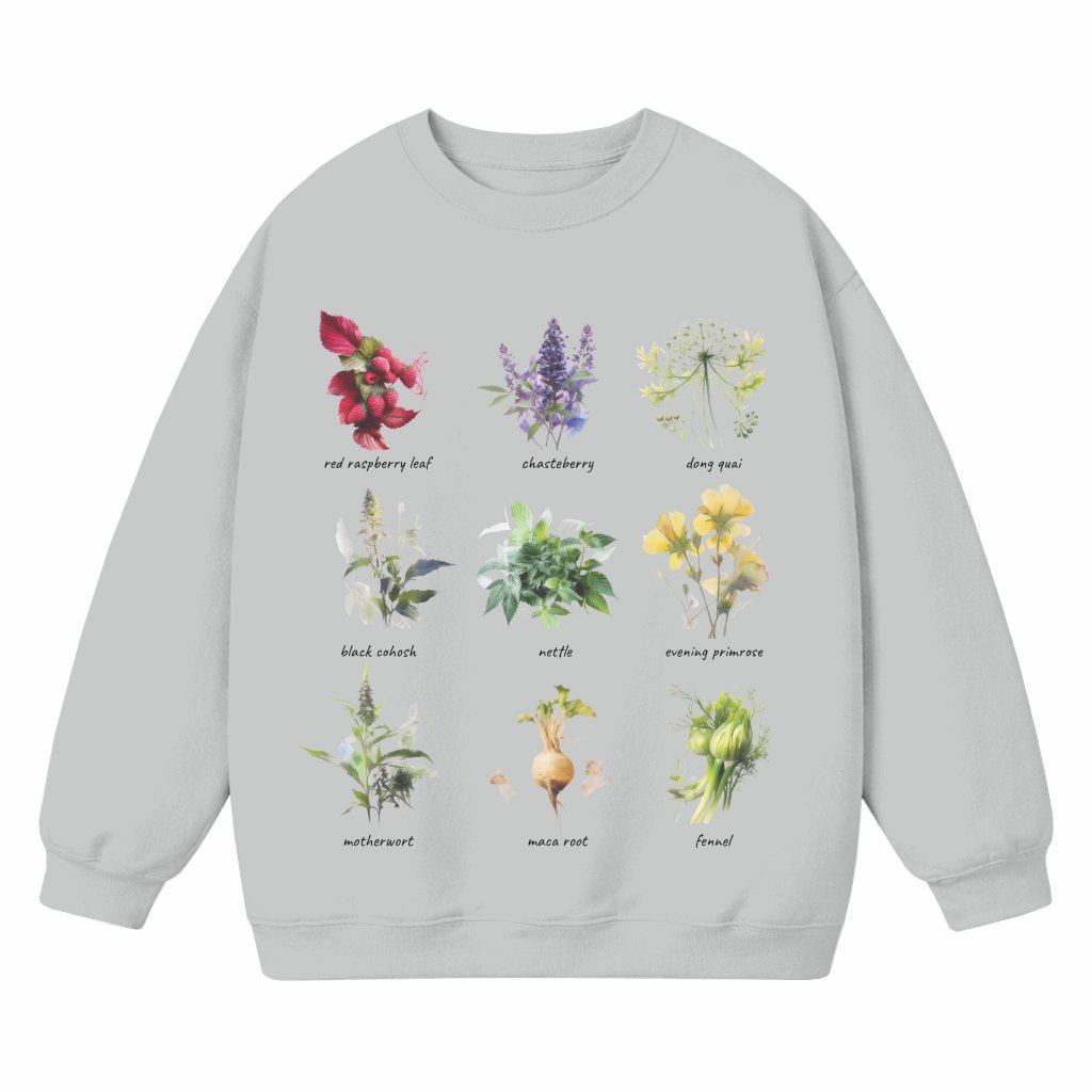Reproductive Health Herbs Sweatshirt – Empowering Feminist Gift for Women - front view