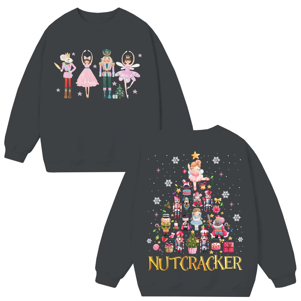 Nutcracker Sweatshirt Christmas Gift for Women – Cute Festive - front view