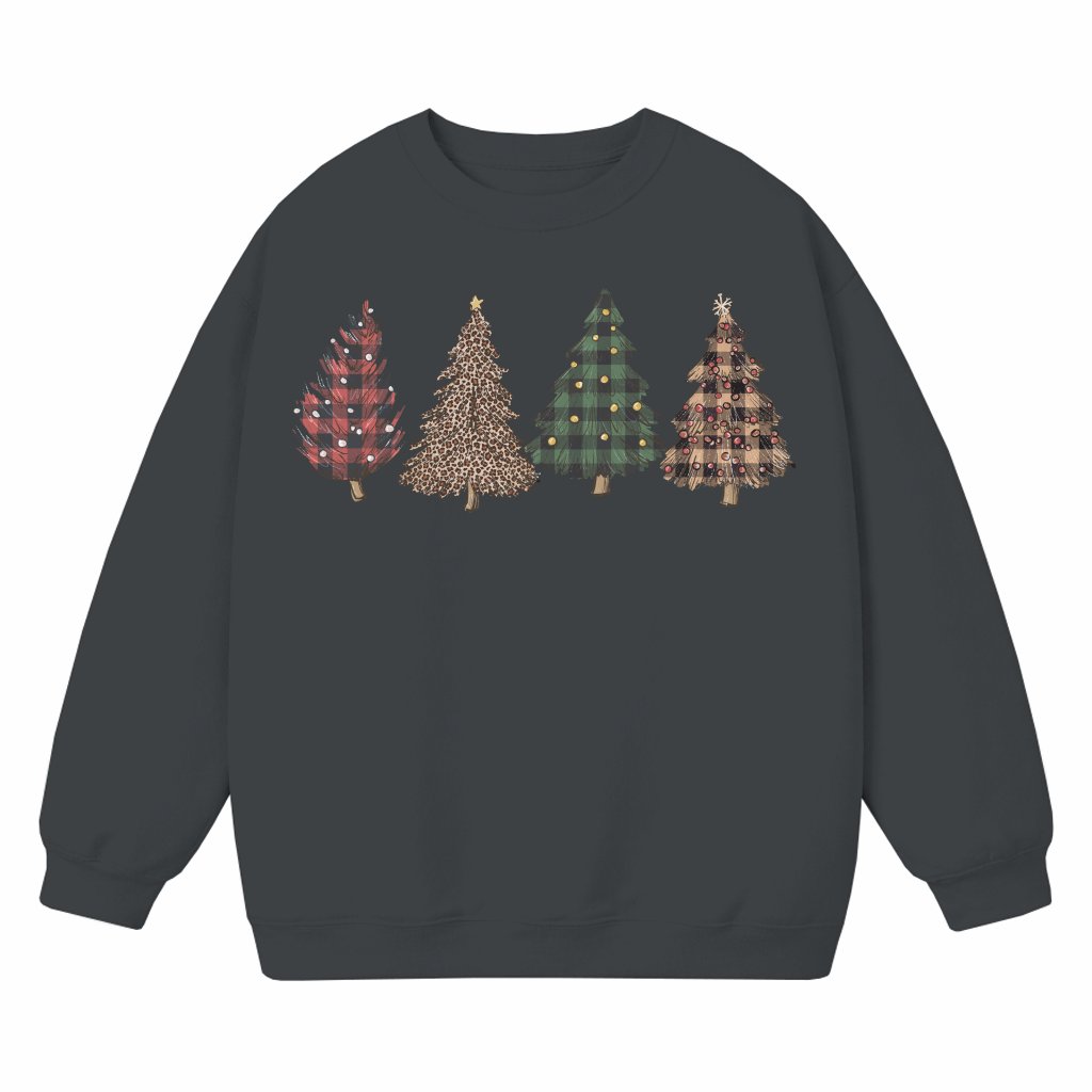 Christmas Tree Sweatshirt – Christmas Gift for Men Women Trendy Crewneck - front view