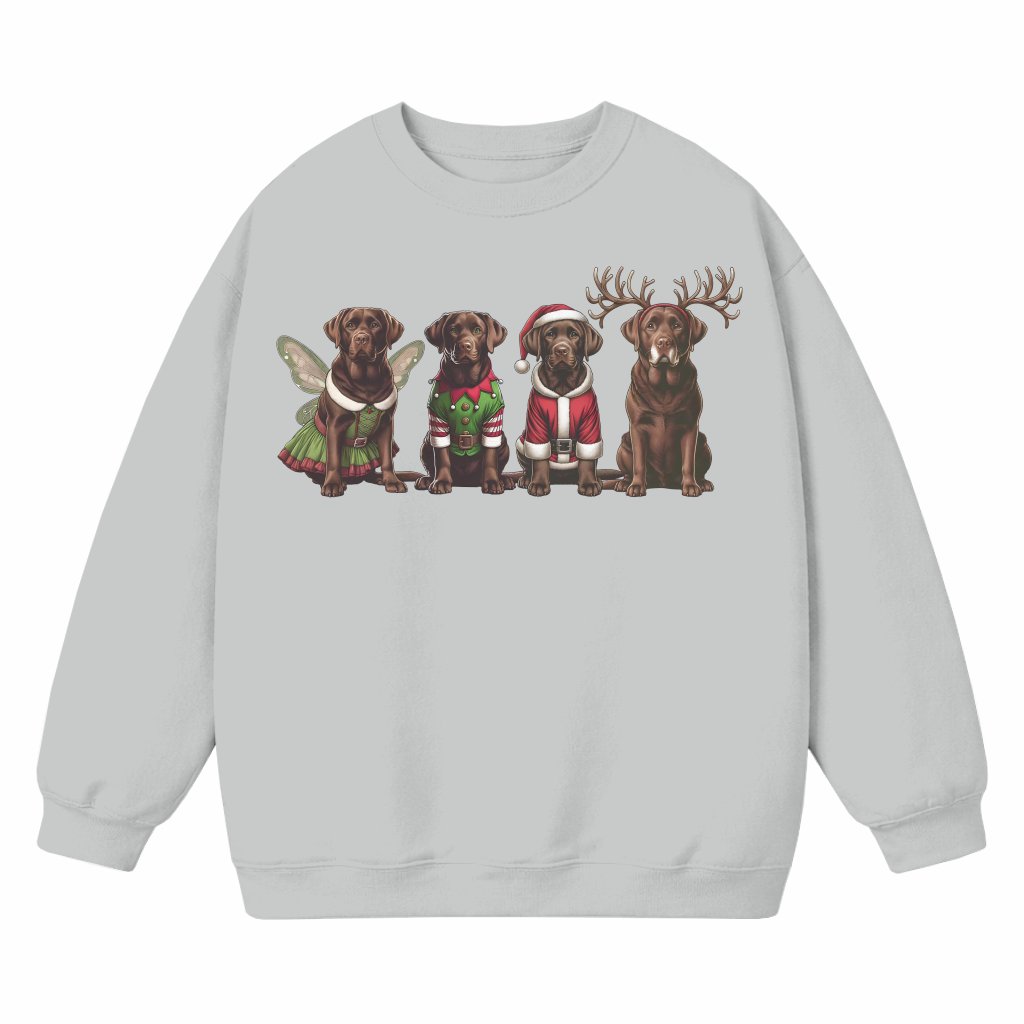 Chocolate Labrador Sweatshirt – Christmas Gift for Dog Lovers - front view