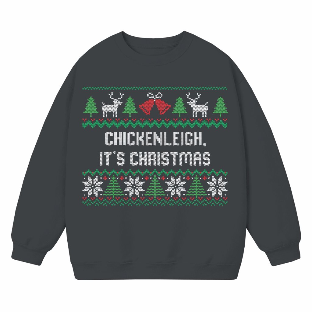 Chickenleigh Sweatshirt – Christmas Gift for Women Cute Cozy - front view