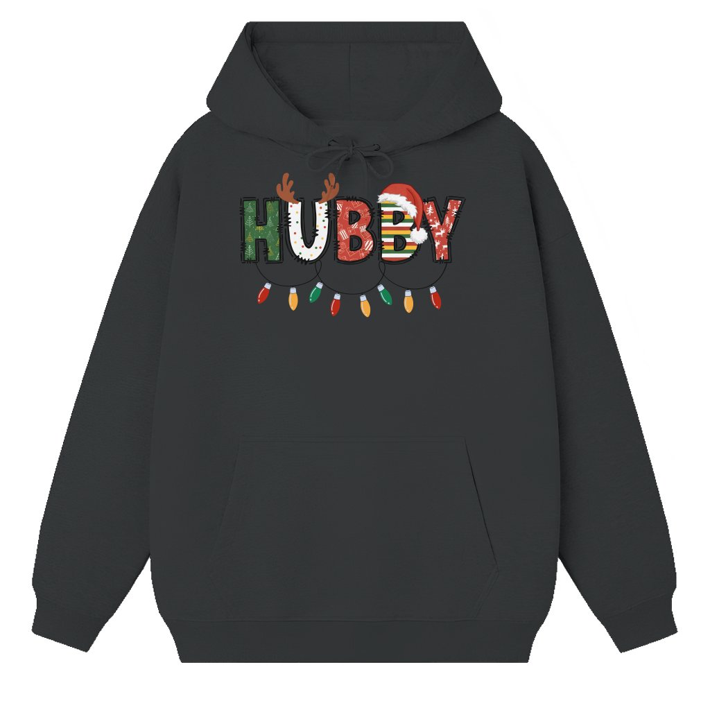 Wifey Hubby Hoodie – Christmas Gift for Couples Matching - front view