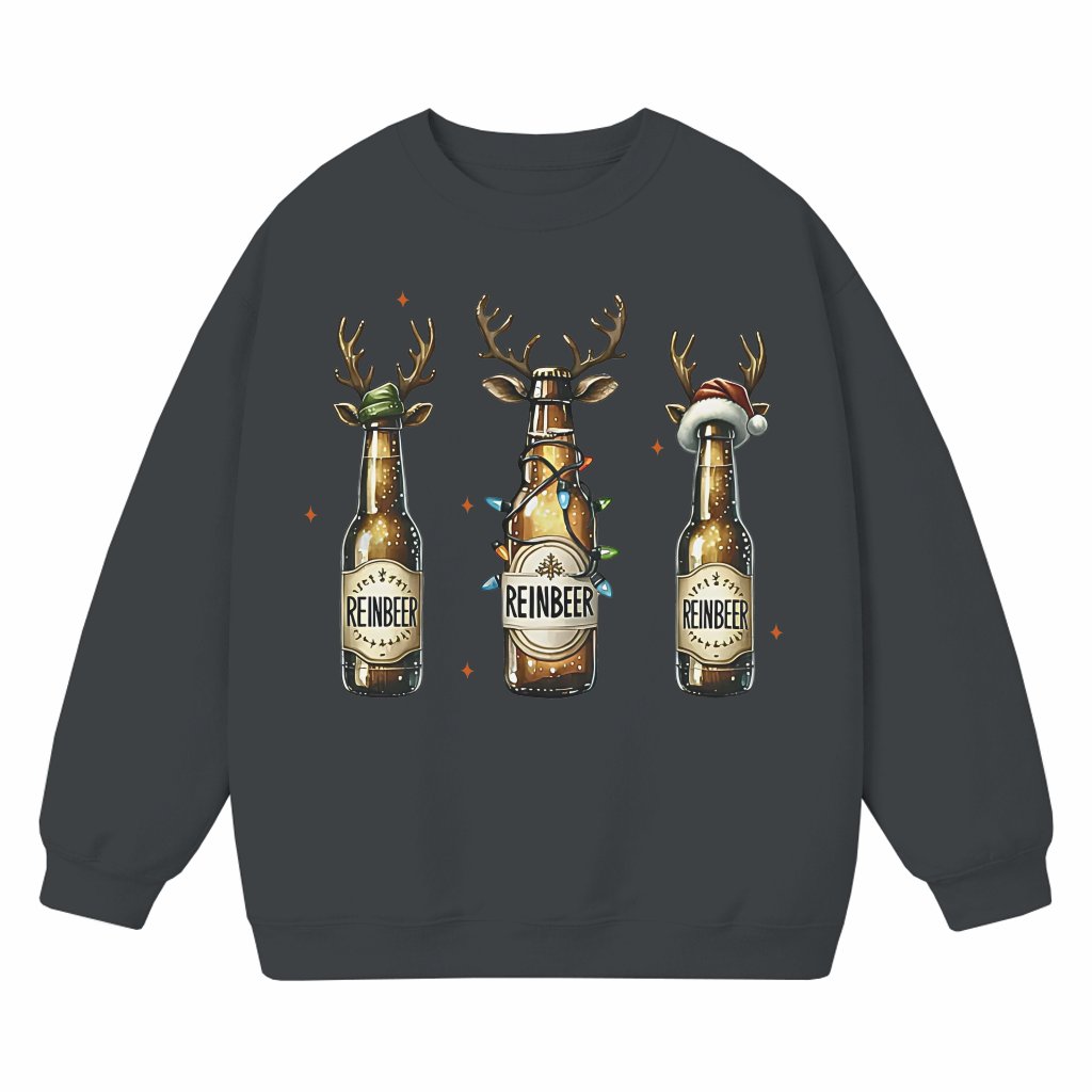 Reinbeer Sweatshirt – Christmas Gift for Beer Lover Funny - front view