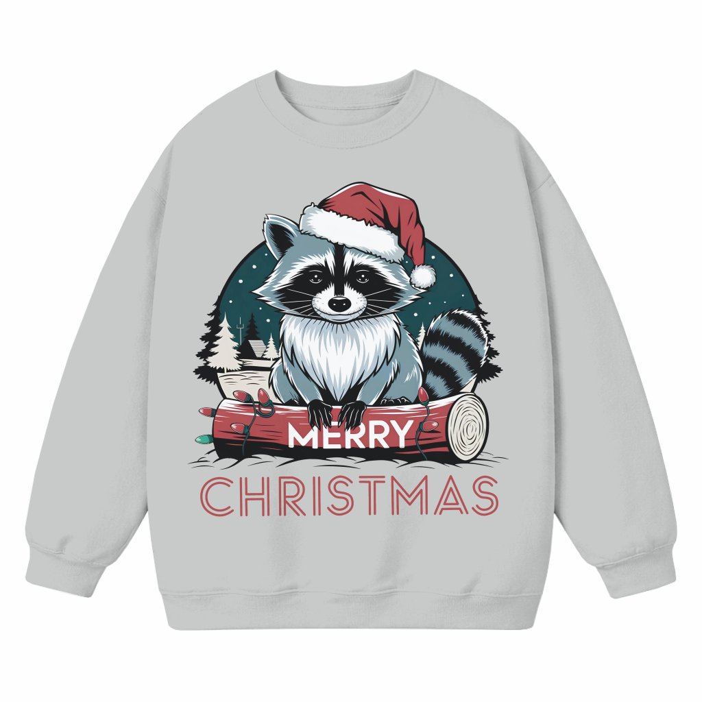 Funny Feral Racoon Sweatshirt – Christmas Gift for Animal Lovers - front view