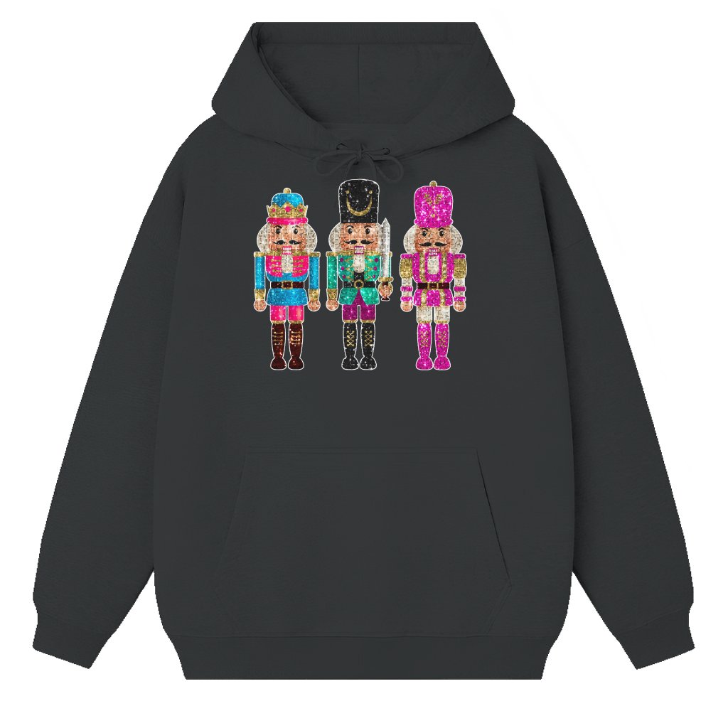 Sequin Nutcracker Hoodie – Christmas Gift for Family Cute - front view