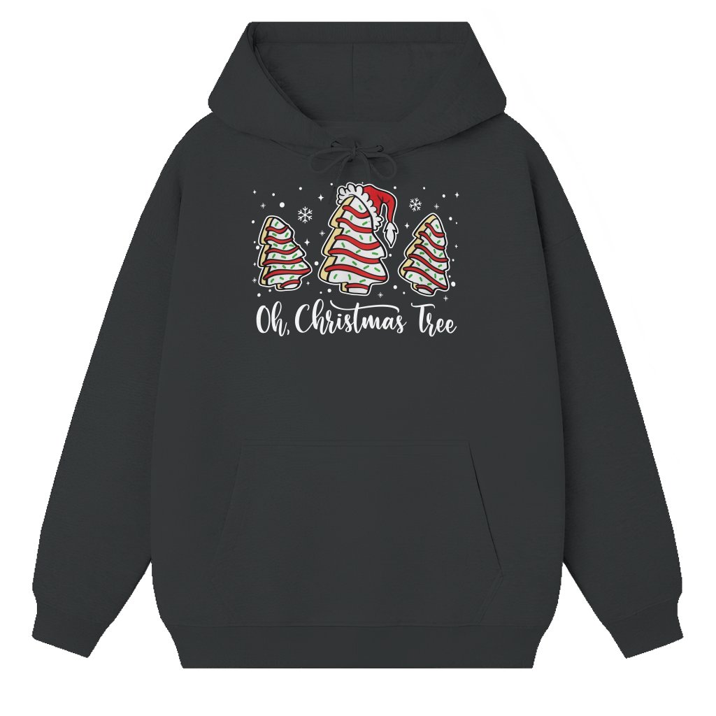 Groovy Holiday Tree Cakes Hoodie – Cute Christmas Gift for Cake Lover - front view