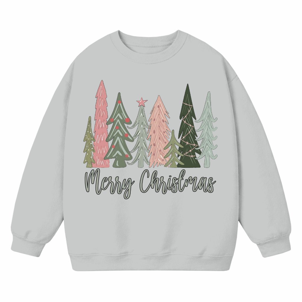 Merry Christmas Tree Sweatshirt – Christmas Gift Merry Bright Winter - front view