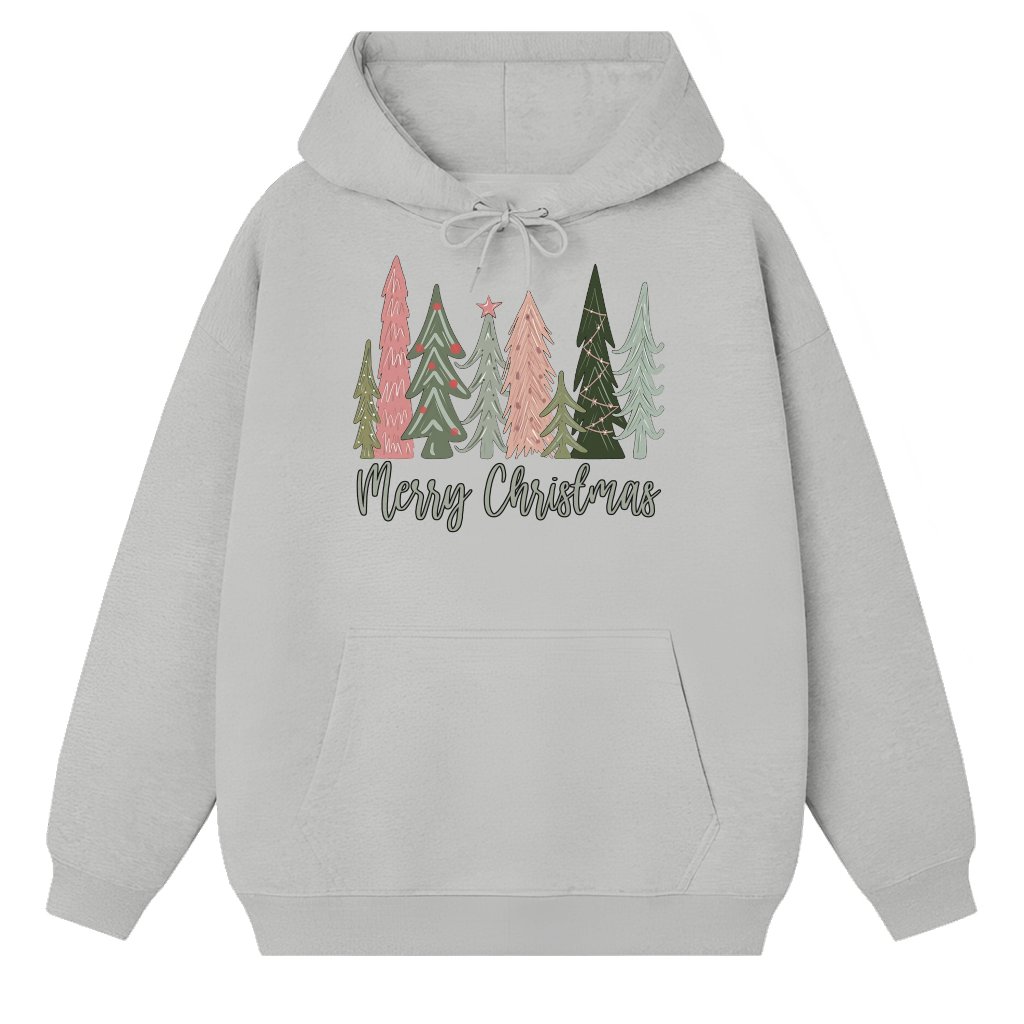 Classic Christmas Tree Merry And Bright Hoodie – Christmas Gift - front view