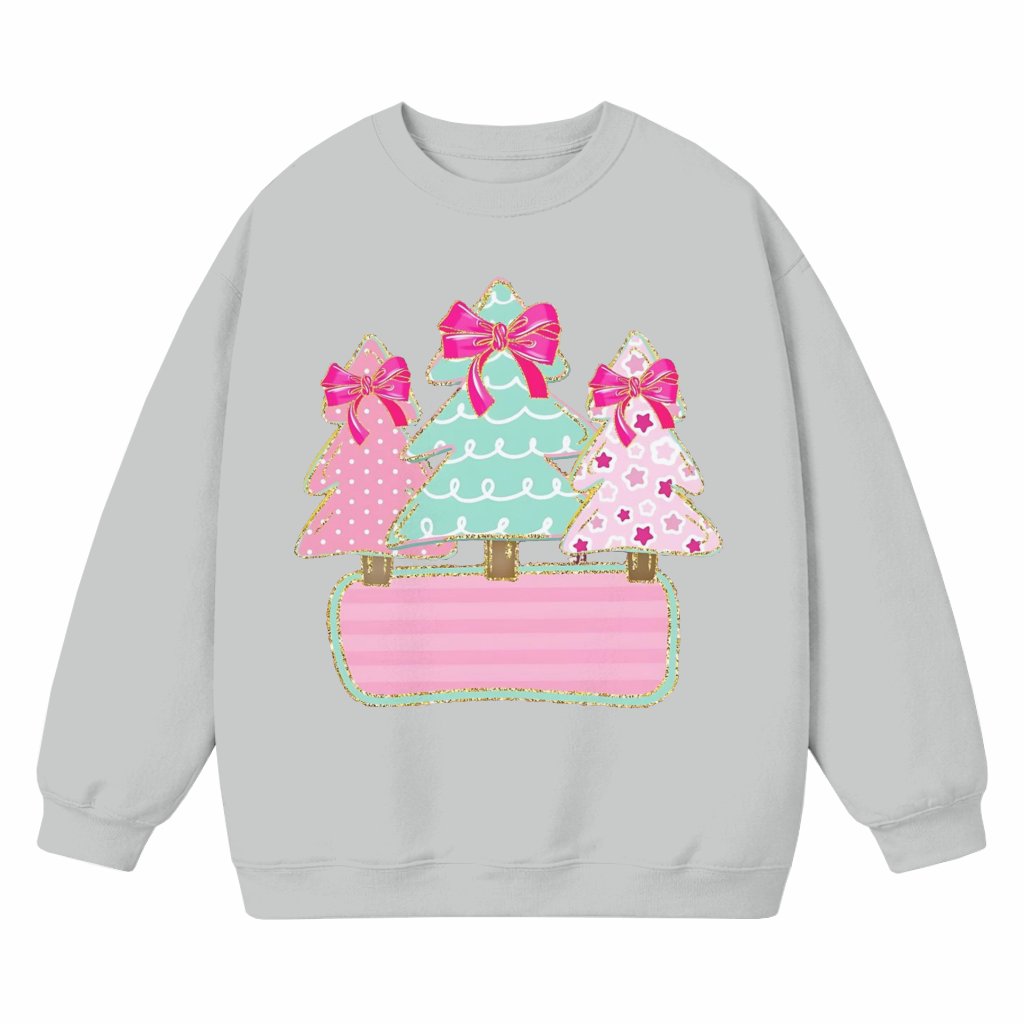 Coquette Christmas Tree Sweatshirt – Christmas Gift for Women Personalized Cute - front view