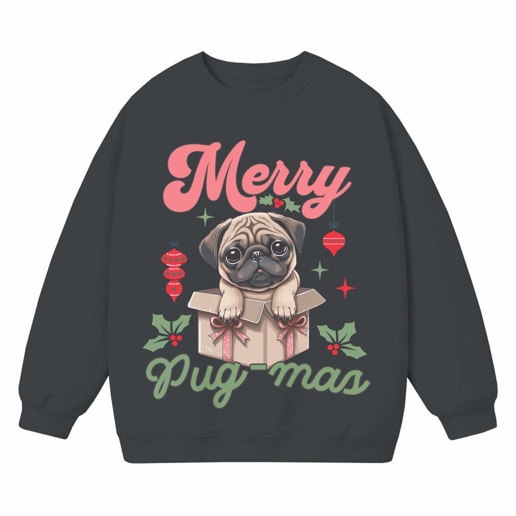 Pugmas Sweatshirt – Christmas Gift for Dog Lovers Festive - front view