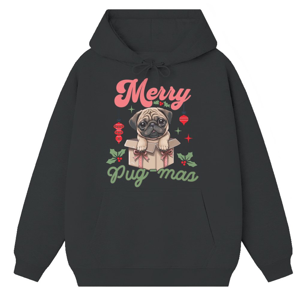 Merry Pug-mas Hoodie – Christmas Gift for Dog Lovers - front view
