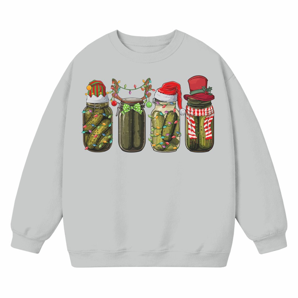 Funny Vintage Christmas Pickle Sweatshirt – Christmas Gift for Pickle Lovers - front view