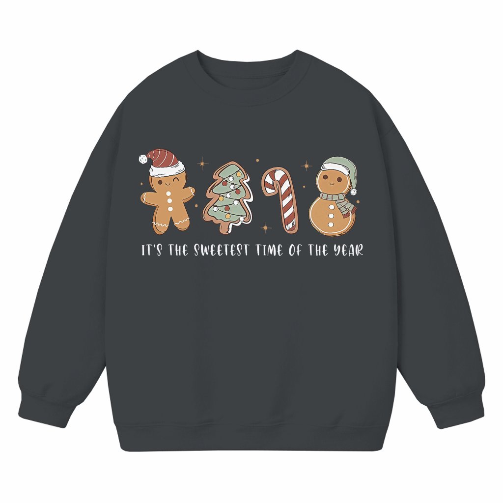 Cute Gingerbread Cookie Sweatshirt – Christmas Gift for Women Sweet Crewneck - front view