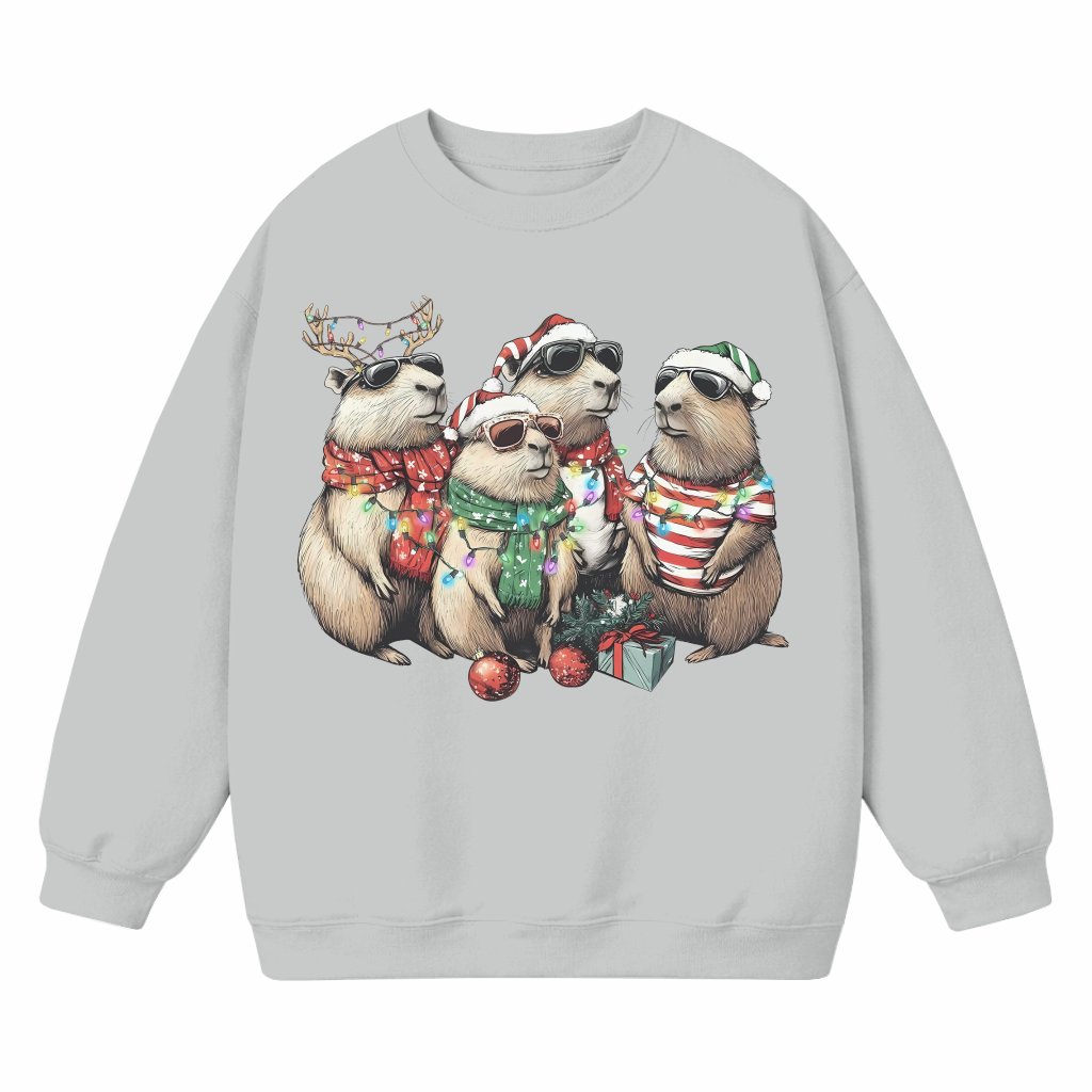 Cute Capybara Sweatshirt Christmas – Gift for Animal Lovers - front view