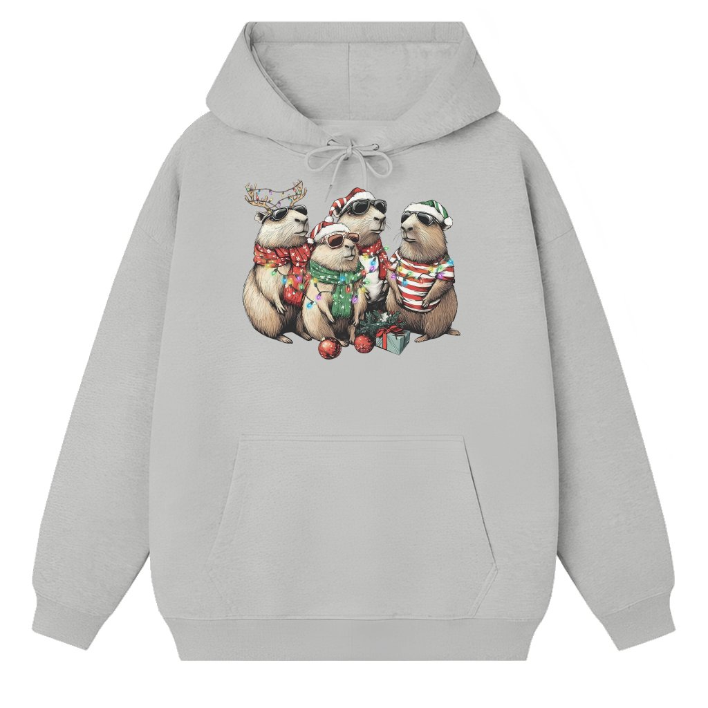 Capybara Hoodie – Funny Christmas Gift for Animal Lovers - front view