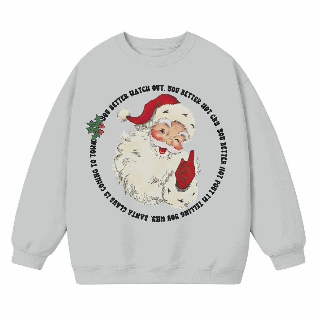 Retro Santa Sweatshirt – Christmas Gift for Women Vintage - front view