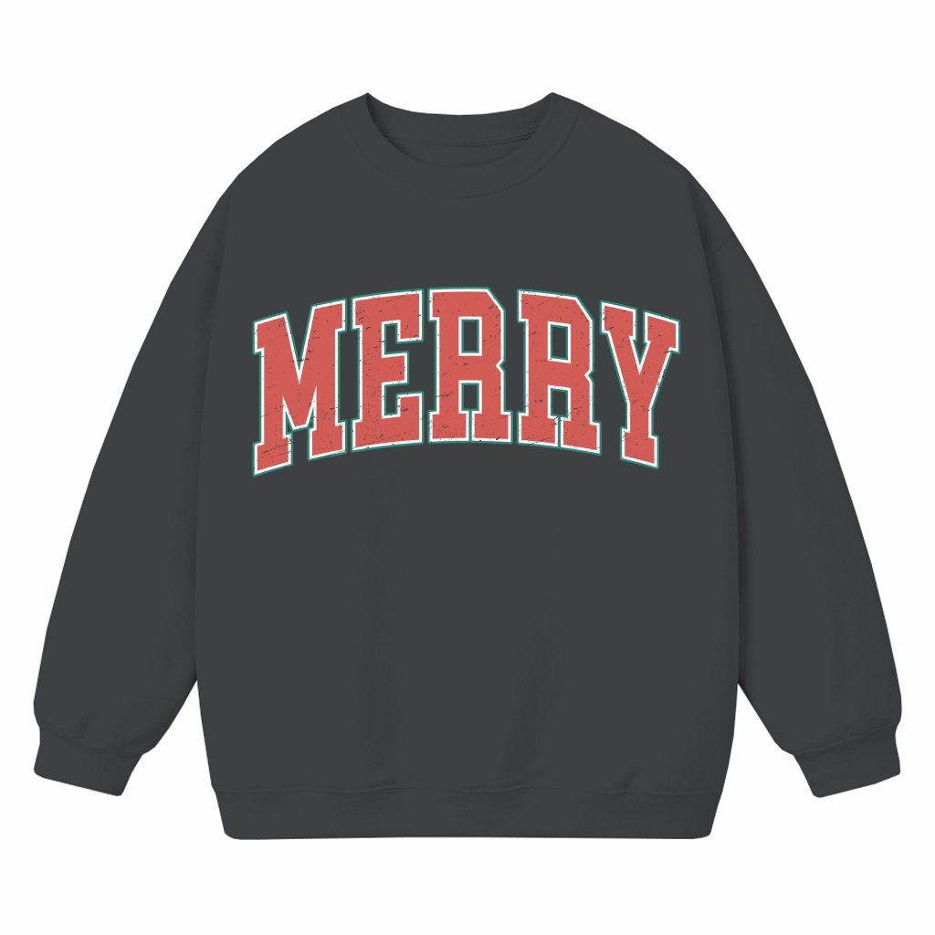 Merry Christmas Sweatshirt – Christmas Gift Festive Cozy - front view