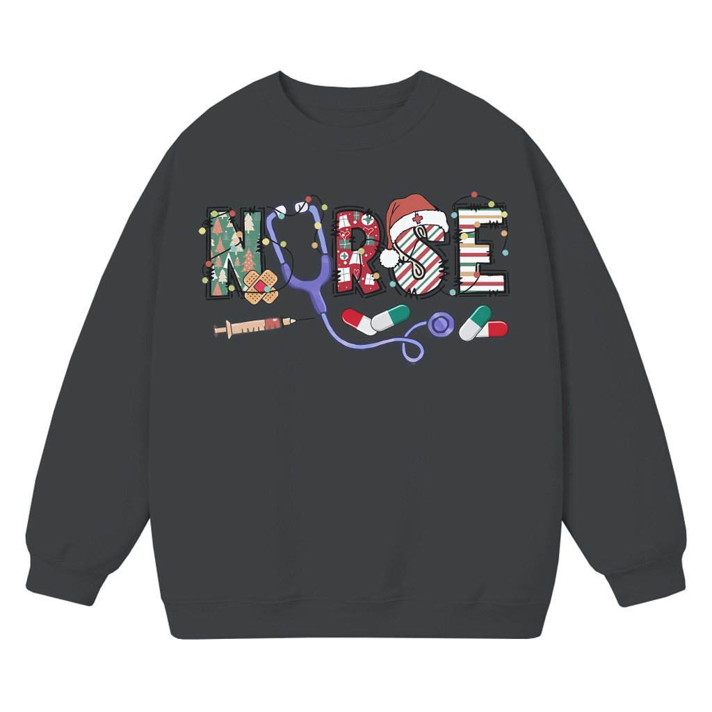 Stethoscope Sweatshirt – Christmas Gift for Nurse Cute - front view