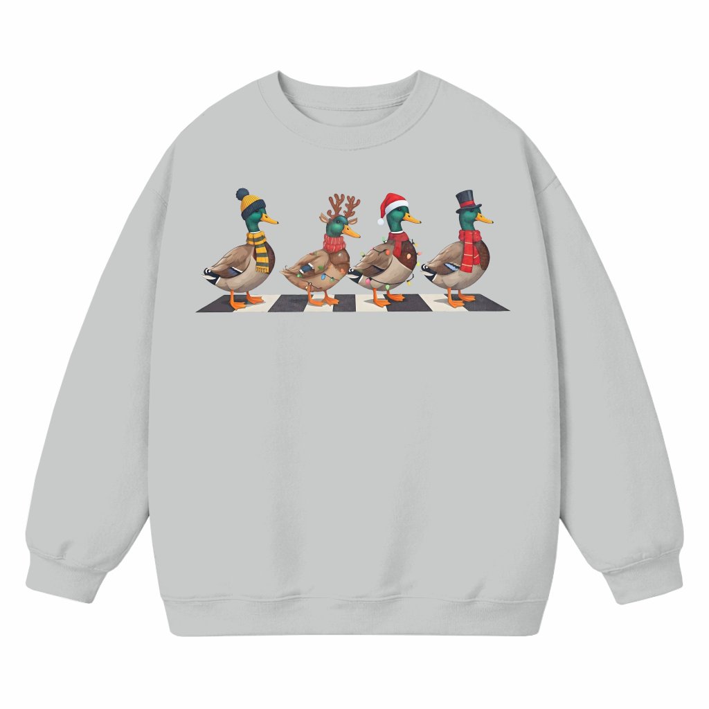 Funny Mallard Duck Santa Hat Sweatshirt – Christmas Gift - front view