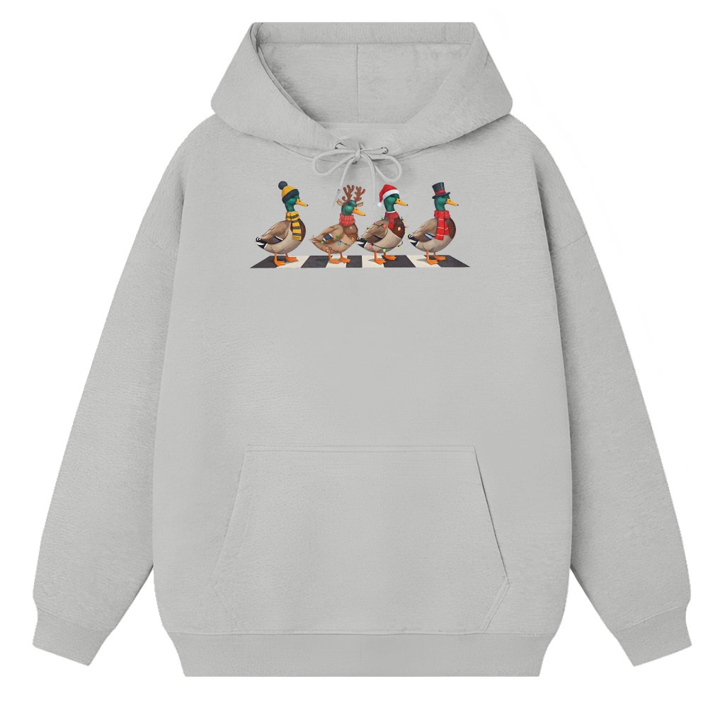 Funny Mallard Duck Santa Hat Hoodie – Christmas Gift - front view