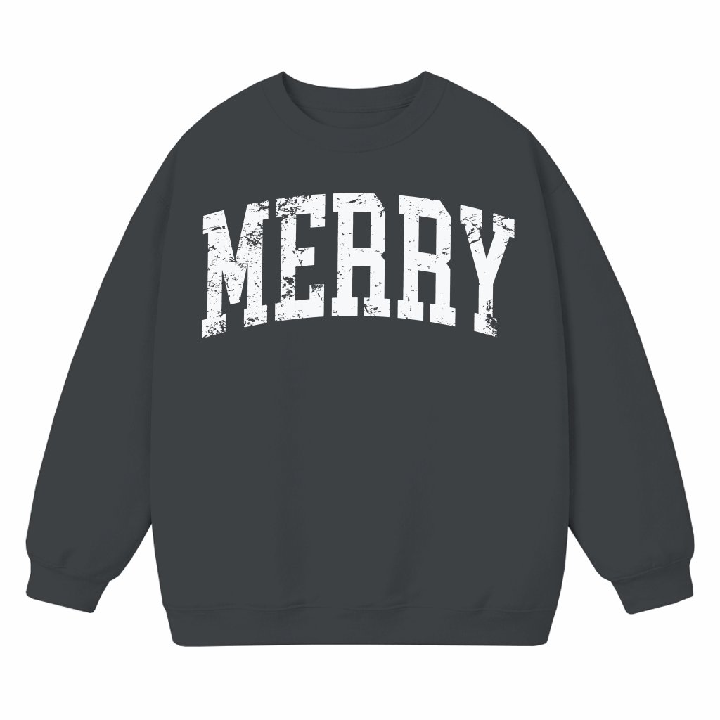 Merry Christmas Sweatshirt – Christmas Gift for Women Classic Retro Cute - front view