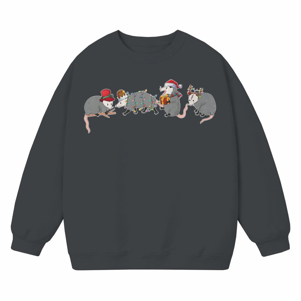 Funny Cute Opossum Sweatshirt – Christmas Gift for Wild Animal Lovers - front view