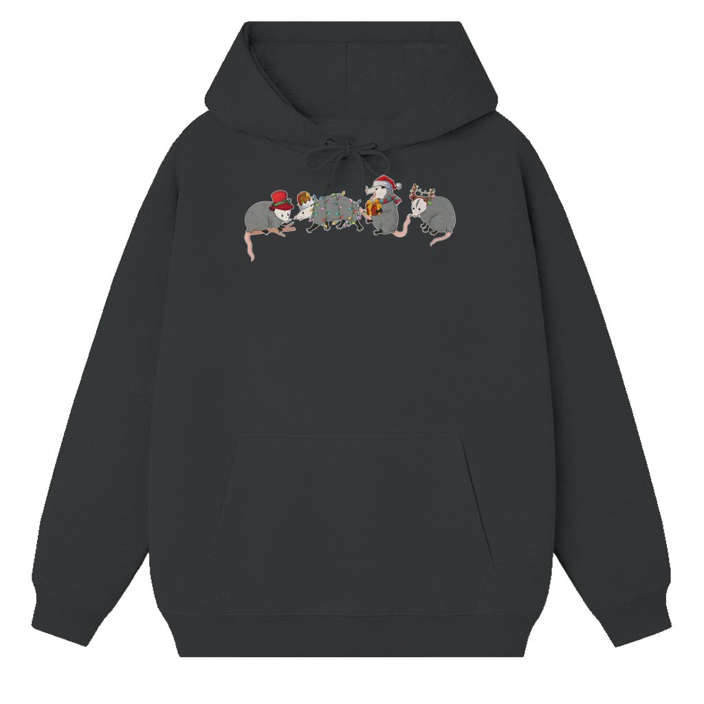 Funny Opossum Hoodie – Christmas Gift Wild Animal - front view