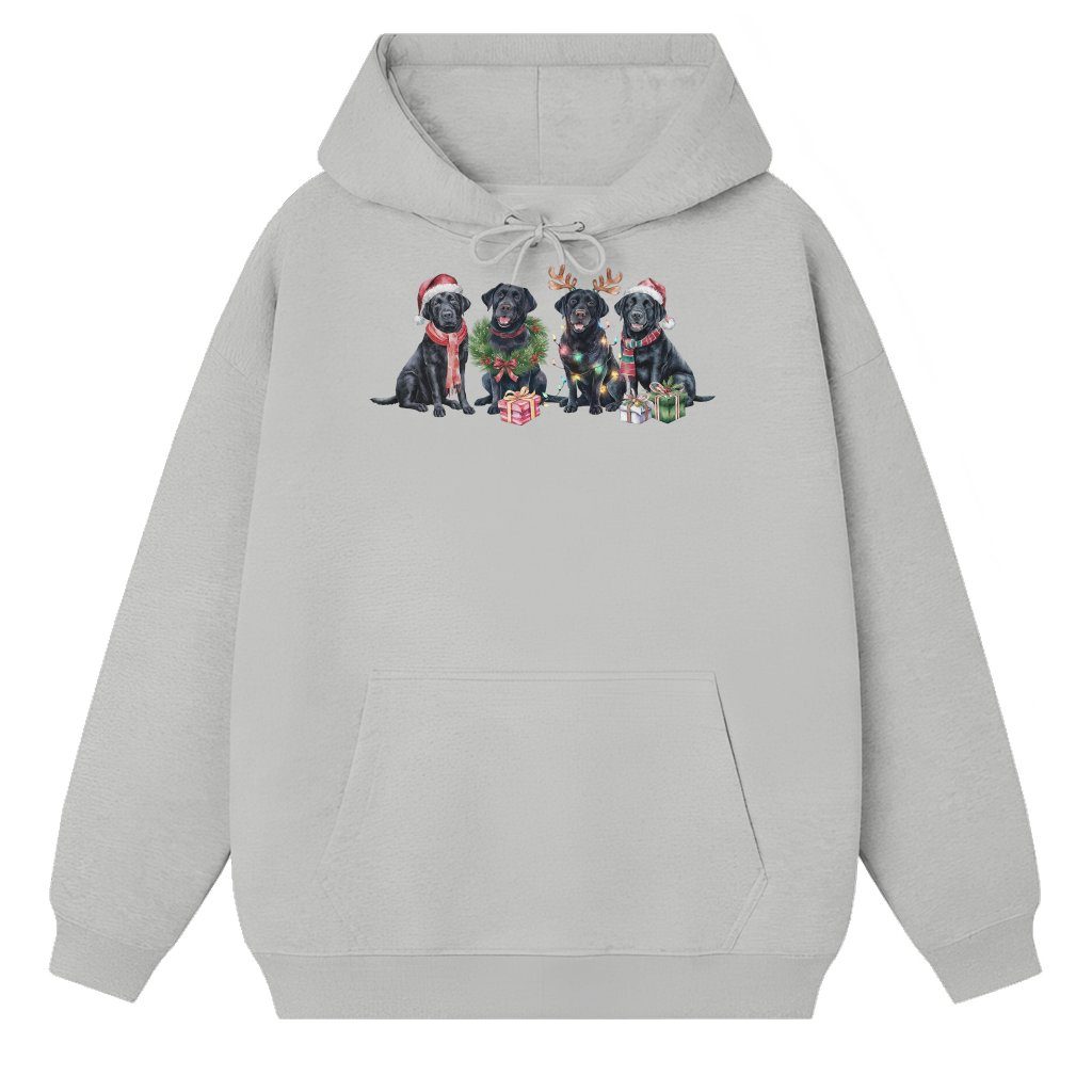 Cute Black Labrador Hoodie – Christmas Gift for Dog Lovers - front view
