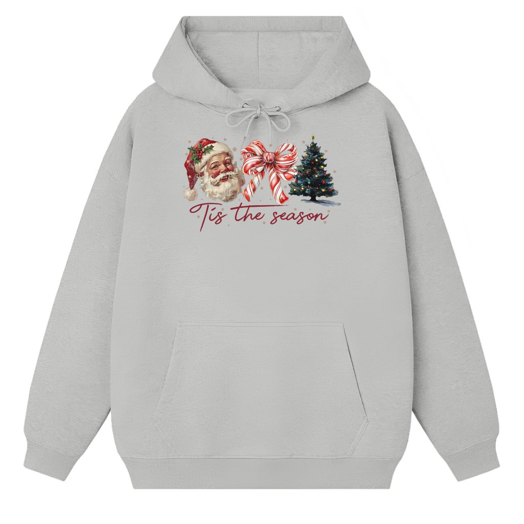Tis The Season Hoodie – Christmas Gift Retro Vintage Santa Claus Classic - front view