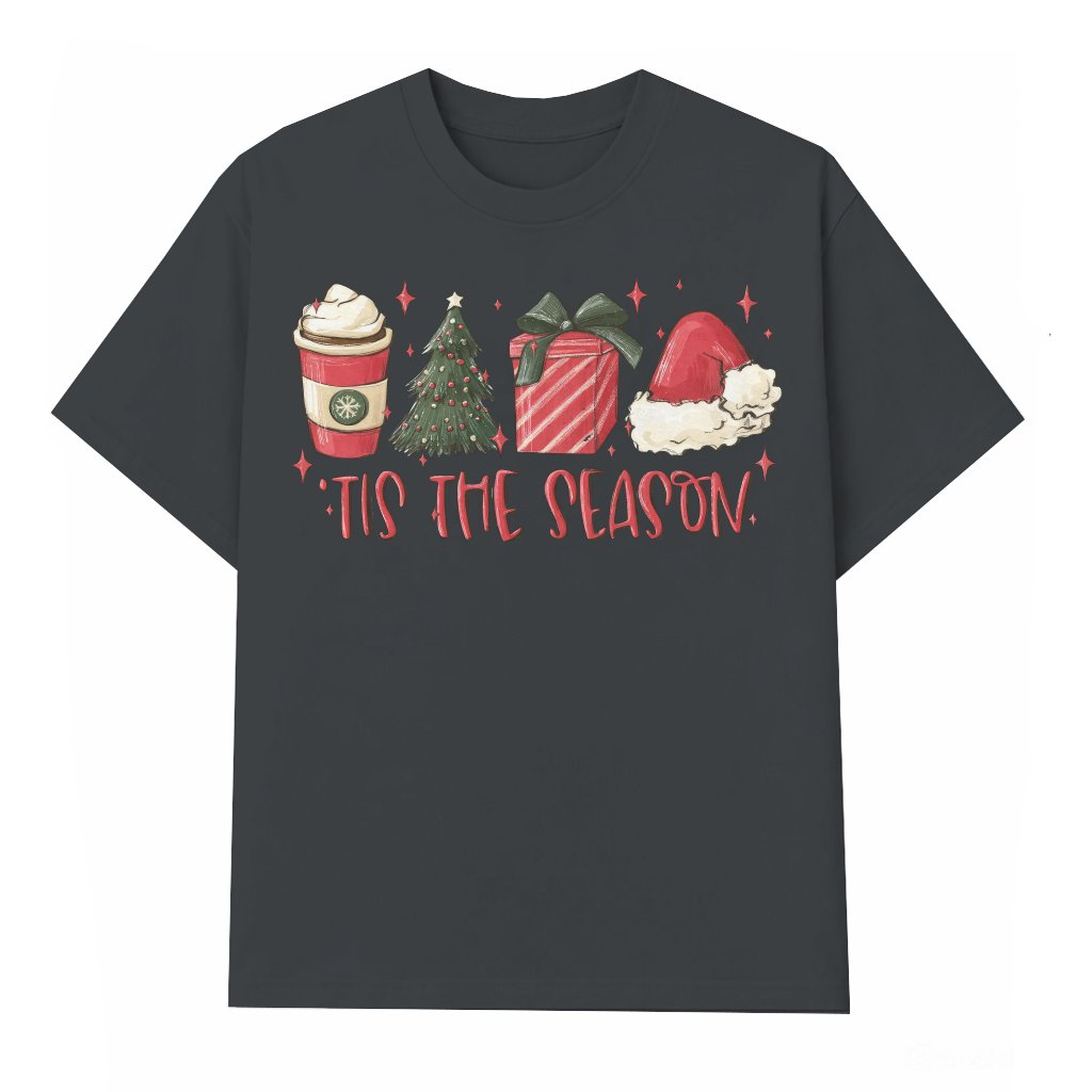 Cute Tis the Season T-shirt – Christmas Holiday Gift Merry - front view