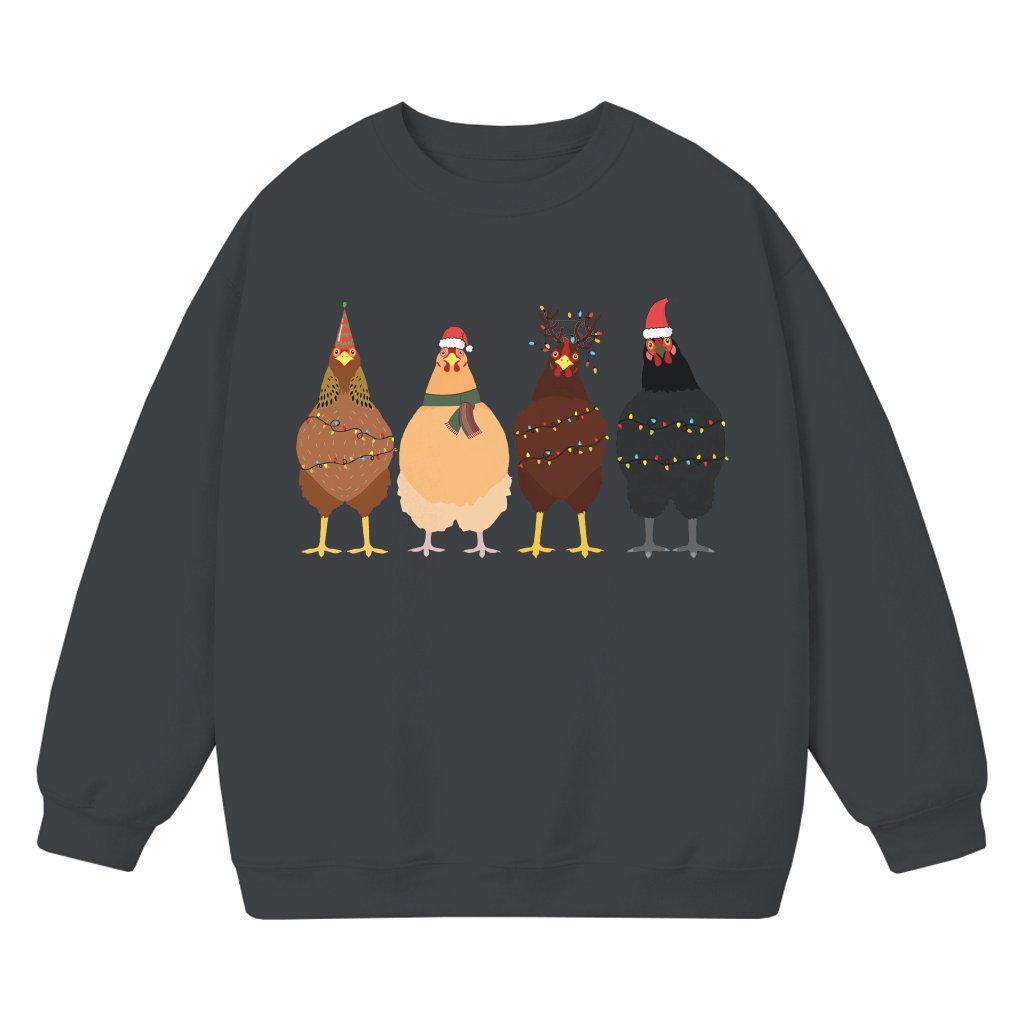 Funny Chicken Sweatshirt – Christmas Gift for Farm Lover - front view