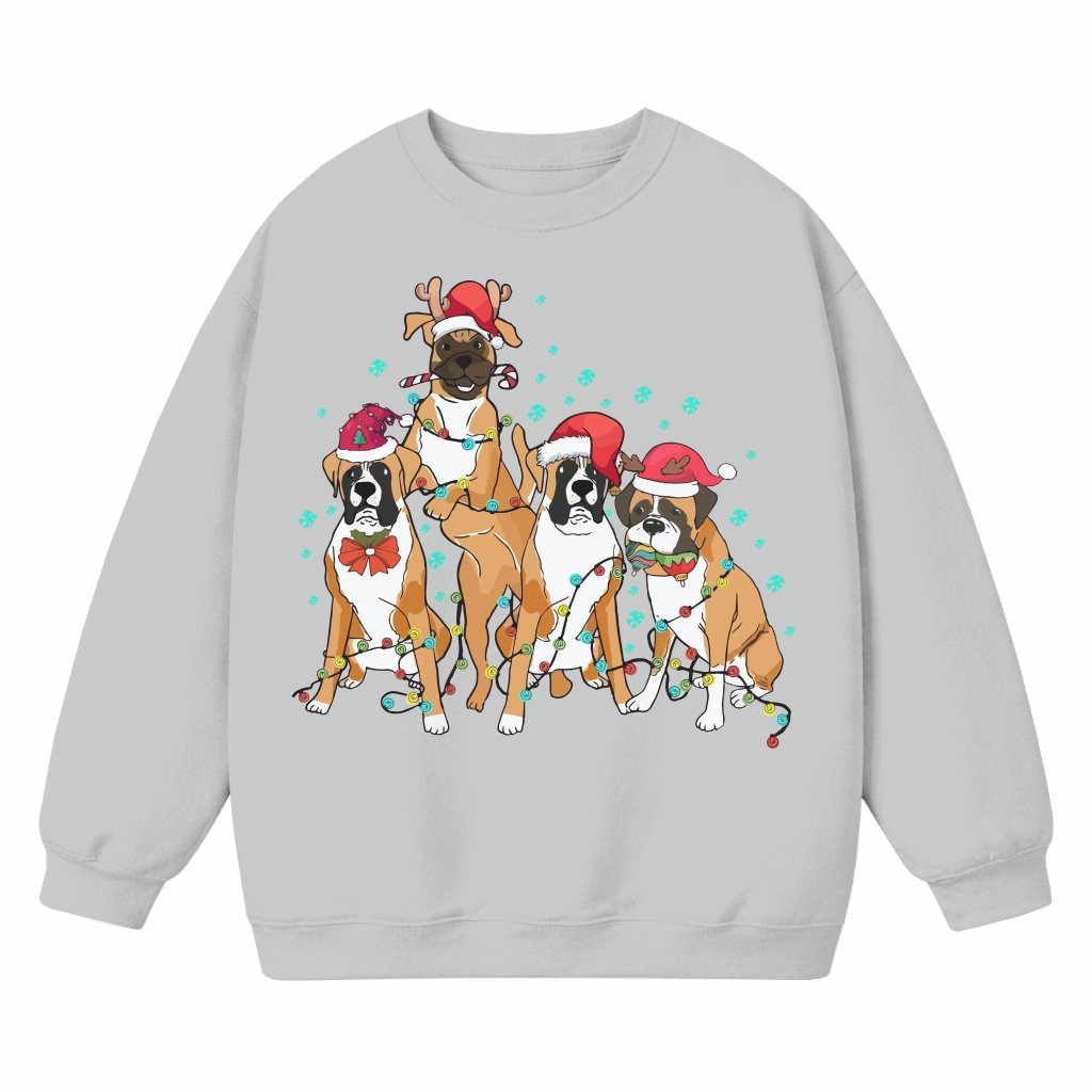 Cute Boxer Dog Sweatshirt – Christmas Gift for Boxer Mom - front view