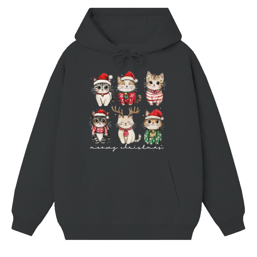 Cute Cat Mama Hoodie – Meowy Christmas Gift for Cat Lover Funny - front view