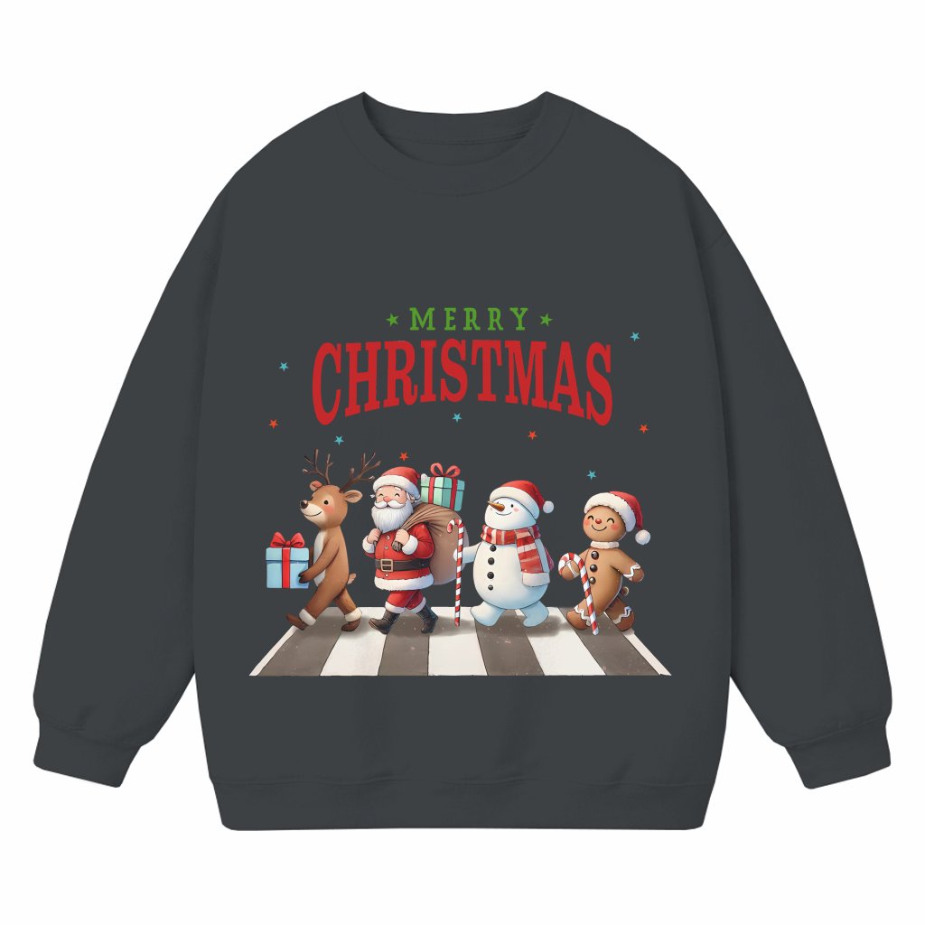 Reindeer Santa Snowman Sweatshirt – Christmas Gift for Women Cute - front view