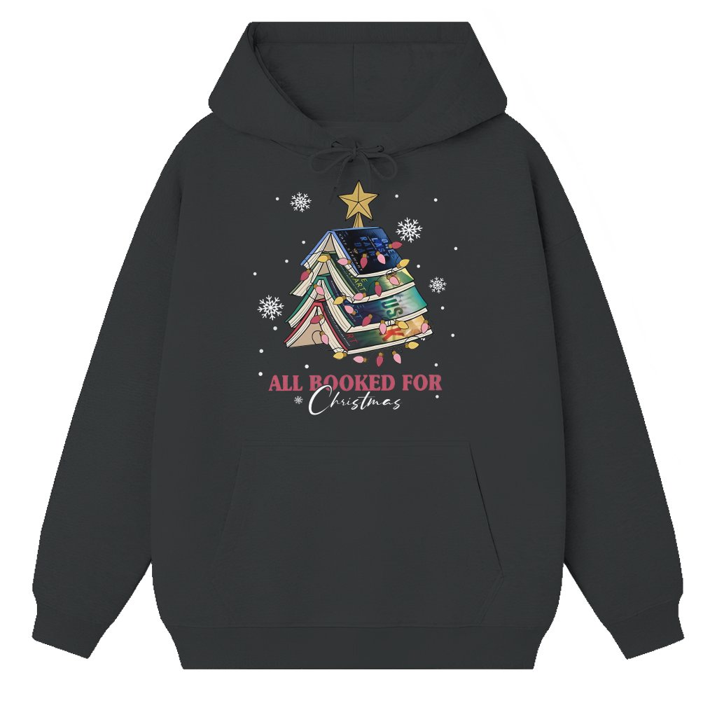 All Booked Hoodie – Christmas Gift for Book Lover Cozy - front view