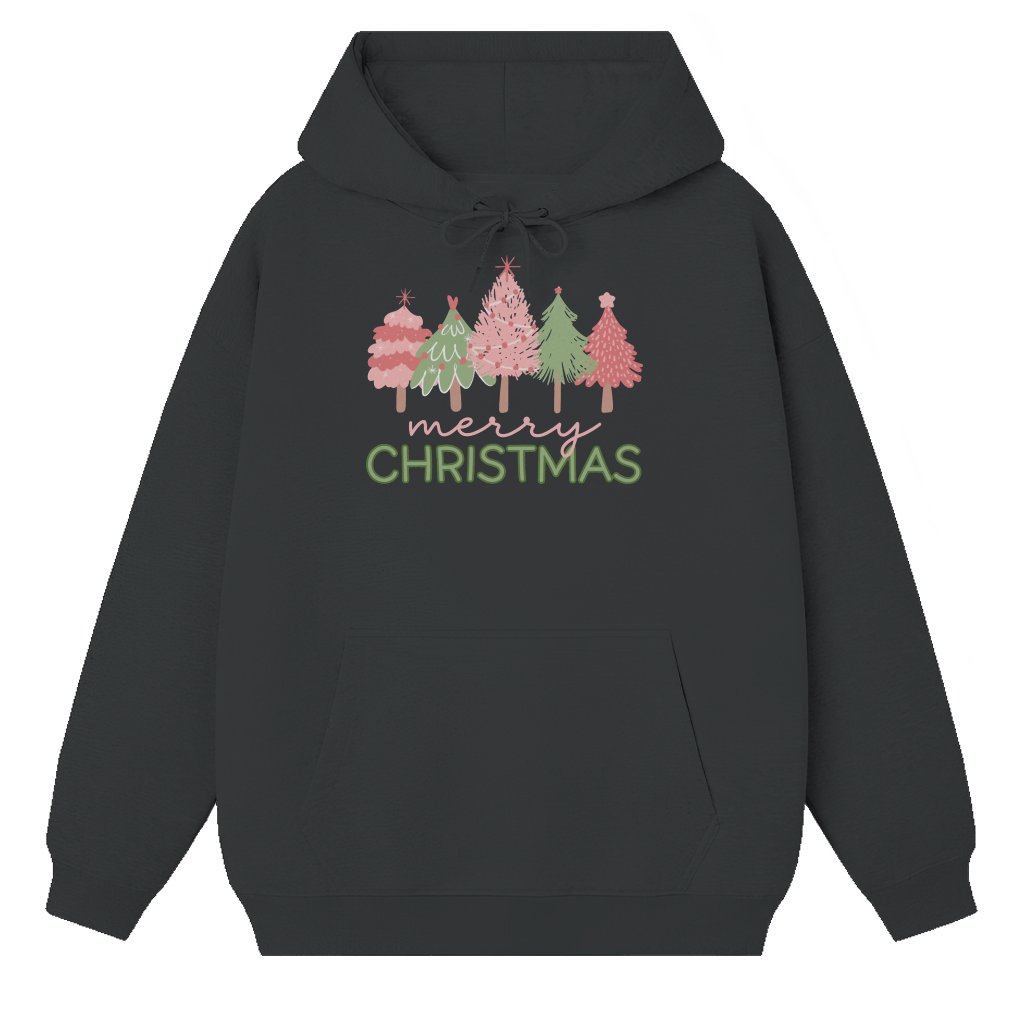 Cute Pink Tree Hoodie – Christmas Gift for Women Trendy - front view