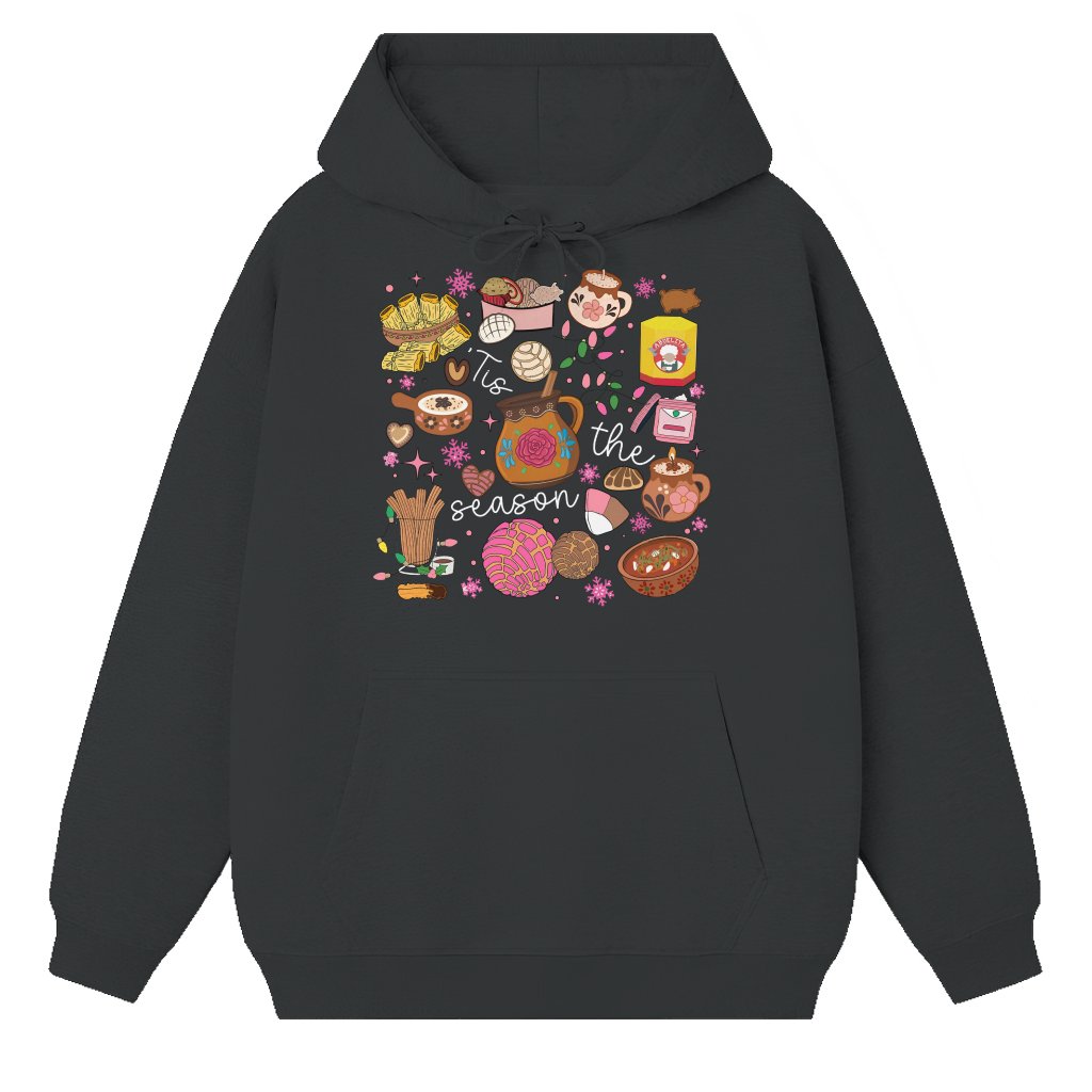 Tis The Season Mexican Hoodie – Christmas Gift for Women Festive - front view