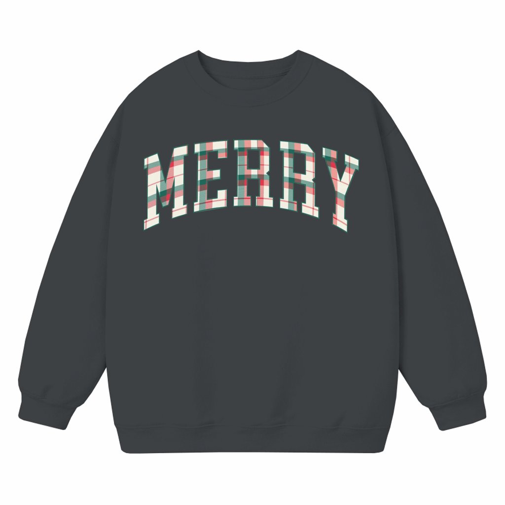 Merry Christmas Sweatshirt – Retro Christmas Gift - front view